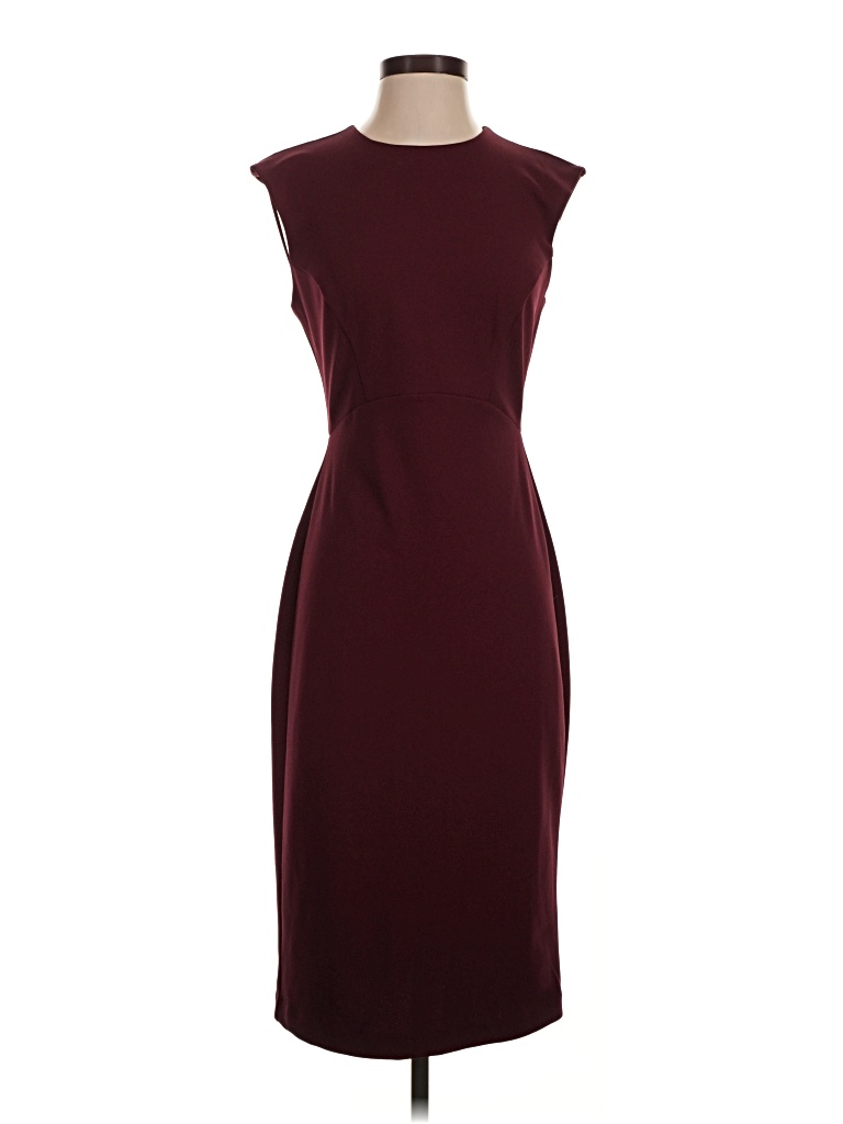 Pre-owned Express Cocktail Dress In Burgundy