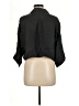 Zara Black 3/4 Sleeve Button-Down Shirt Size M - photo 2