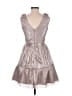 Xscape Metallic Silver Cocktail Dress Size 6 - photo 2