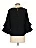 J.Crew 100% Polyester Black 3/4 Sleeve Blouse Size 4 (petite) - photo 2