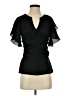 Bebe 100% Polyester Black Short Sleeve Blouse Size XS - photo 1