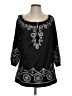 Sunny Leigh 100% Polyester Black 3/4 Sleeve Blouse Size S - photo 1