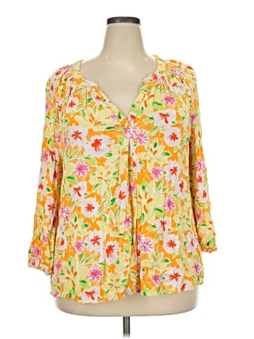 Crown & Ivy 3/4 Sleeve Blouse (view 1)