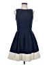 Closet Color Block Blue Cocktail Dress Size 4 - photo 1