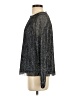 Banana Republic 100% Polyester Metallic Silver Long Sleeve Blouse Size XS - photo 5
