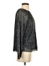 Banana Republic 100% Polyester Metallic Silver Long Sleeve Blouse Size XS - photo 4