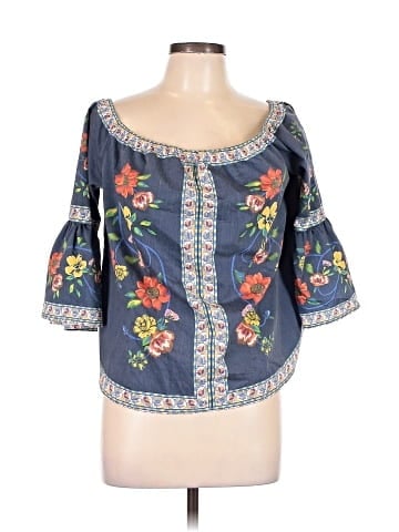 Love Stitch 3/4 Sleeve Blouse (view 1)