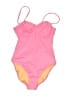 J.Crew Color Block Pink One Piece Swimsuit Size 6 - photo 1