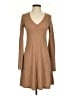BCBGMAXAZRIA Solid Brown Casual Dress Size S - photo 1