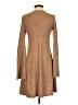 BCBGMAXAZRIA Solid Brown Casual Dress Size S - photo 2
