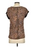 Hem & Thread 100% Rayon Animal Print Brown Short Sleeve Blouse Size S - photo 2