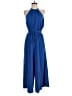 Halston Solid Blue Jumpsuit Size 4 - photo 1