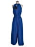 Halston Solid Blue Jumpsuit Size 4 - photo 2