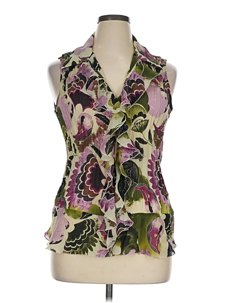 Pre-owned Sunny Leigh Sleeveless Blouse In Purple