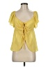 Wild Fable Yellow Short Sleeve Blouse Size M - photo 1