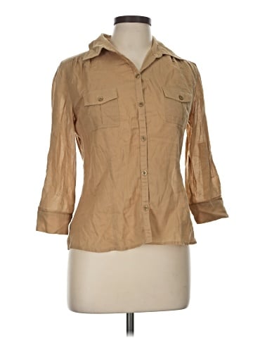 INC International Concepts 3/4 Sleeve Button-Down Shirt (view 1)