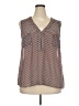 Rose + Olive 100% Polyester Brown Sleeveless Blouse Size 3X - photo 1
