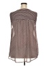 Rose + Olive 100% Polyester Brown Sleeveless Blouse Size 3X - photo 2