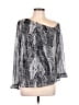 Club Monaco 100% Polyester Silver Long Sleeve Blouse Size M - photo 1