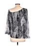 Club Monaco 100% Polyester Silver Long Sleeve Blouse Size M - photo 2