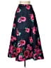 Sequin Hearts Floral Blue Black Formal Skirt Size 11 - photo 2