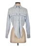 Zara 100% Cotton Solid Blue Long Sleeve Button-Down Shirt Size S - photo 1