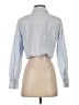 Zara 100% Cotton Solid Blue Long Sleeve Button-Down Shirt Size S - photo 2