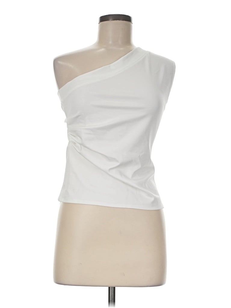 Pre-owned Commense Tube Top Ivory One Shoulder Neckline Tops