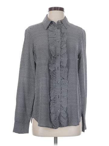 Equipment Long Sleeve Silk Top (view 1)