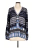 Hale Bob Blue Long Sleeve Blouse Size L - photo 1