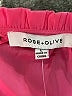 Rose + Olive 100% Polyester Pink Short Sleeve Blouse Size L - photo 7