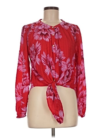 Rose + Olive Long Sleeve Blouse (view 1)