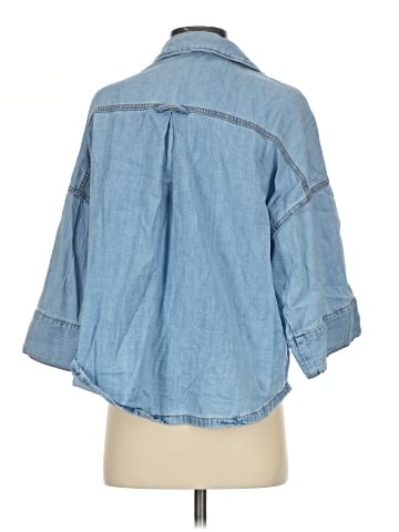 Zara 3/4 Sleeve Button-Down Shirt (view 2)