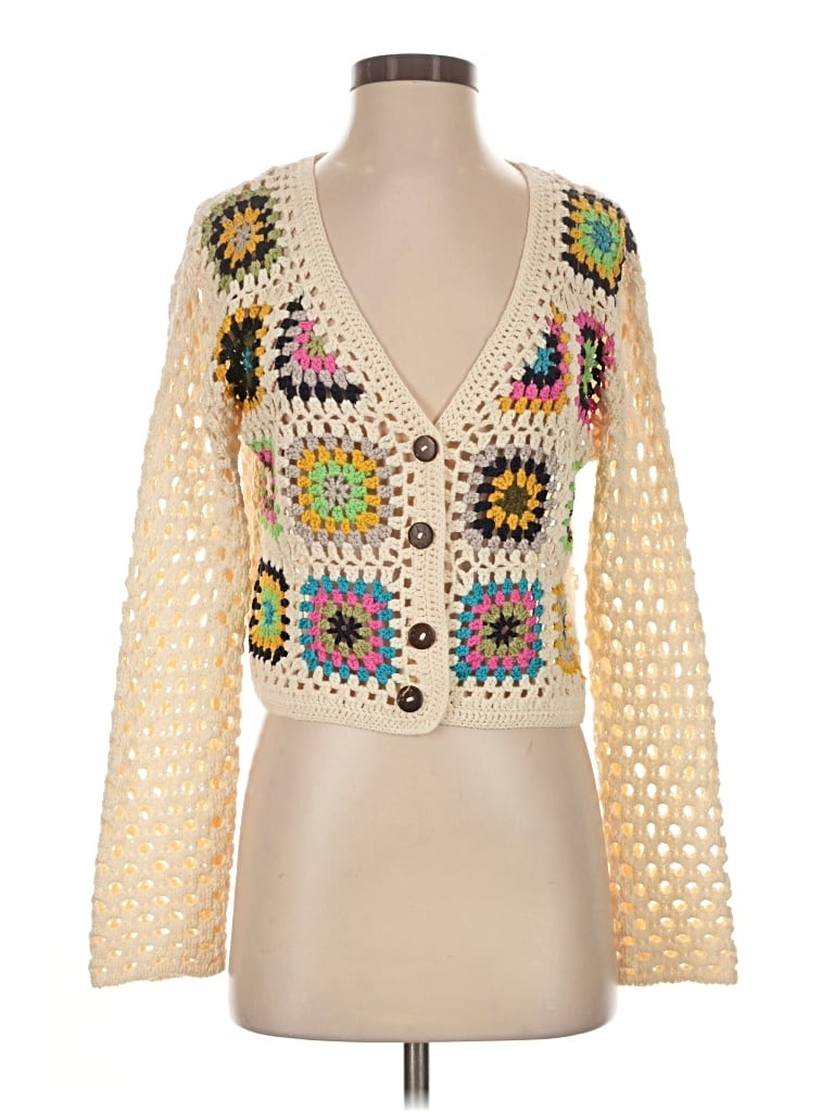 Pre-owned Début Cardigan Sweater In Gold