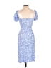 Francesca's Blue Short Sleeve Top Size S - photo 2