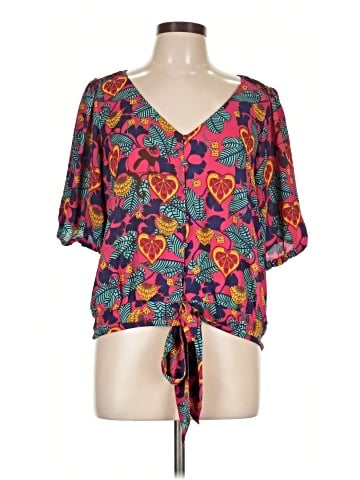 Rose + Olive Short Sleeve Blouse (view 1)