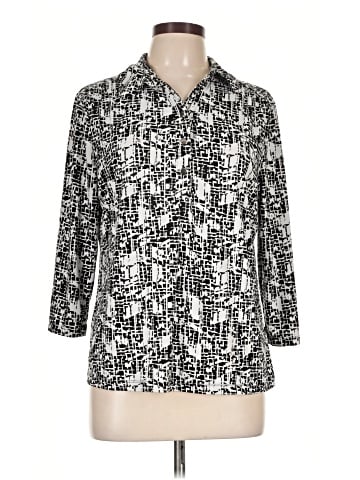 212 Collection 3/4 Sleeve Button-Down Shirt (view 1)