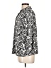 212 Collection Print Silver 3/4 Sleeve Button-Down Shirt Size L - photo 5