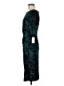 Connected Apparel Paisley Damask Jacquard Black Teal Cocktail Dress Size 8 - photo 5