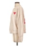 JoyLab Hearts Tan Sweatshirt Size S - photo 5