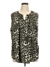 Daniel Rainn Animal Print Ivory Sleeveless Blouse Size XL - photo 1