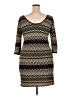 Trac Chevron-herringbone Brown Casual Dress Size 3X - photo 2