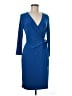 Anne Klein Solid Blue Cocktail Dress Size 6 - photo 1