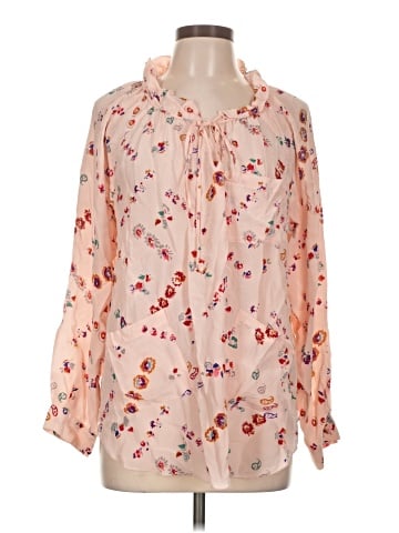 Rebecca Taylor Long Sleeve Silk Top (view 1)