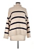 Thread & Supply 100% Polyester Stripes Tan Turtleneck Sweater Size M (petite) - photo 1