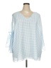 Calvin Klein 100% Polyester Blue Long Sleeve Blouse Size 3X - photo 1