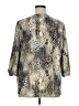 Apt. 9 Animal Print Silver 3/4 Sleeve Blouse Size XL - photo 2