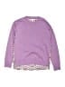 Crewcuts 100% Cotton Floral Purple Pullover Sweater Size 12 - photo 1