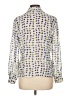 Petite Sophisticate 100% Polyester Print Ivory Long Sleeve Blouse Size 12 - photo 2