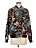 Susan Graver Print Black Track Jacket Size XS - photo 1